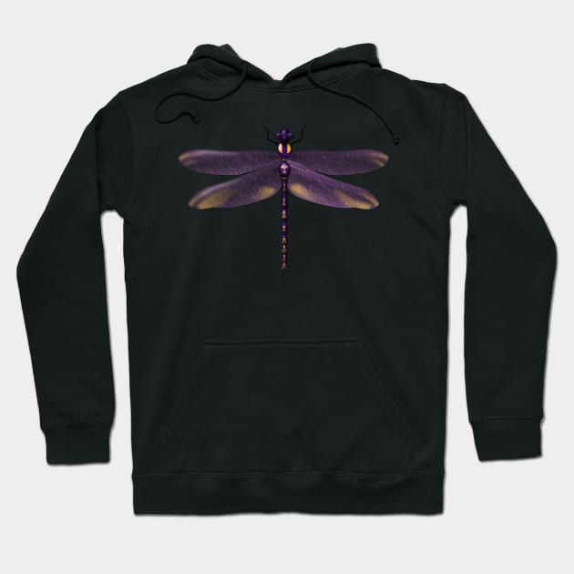 Purple Dragonfly Hoodie by JAC3D